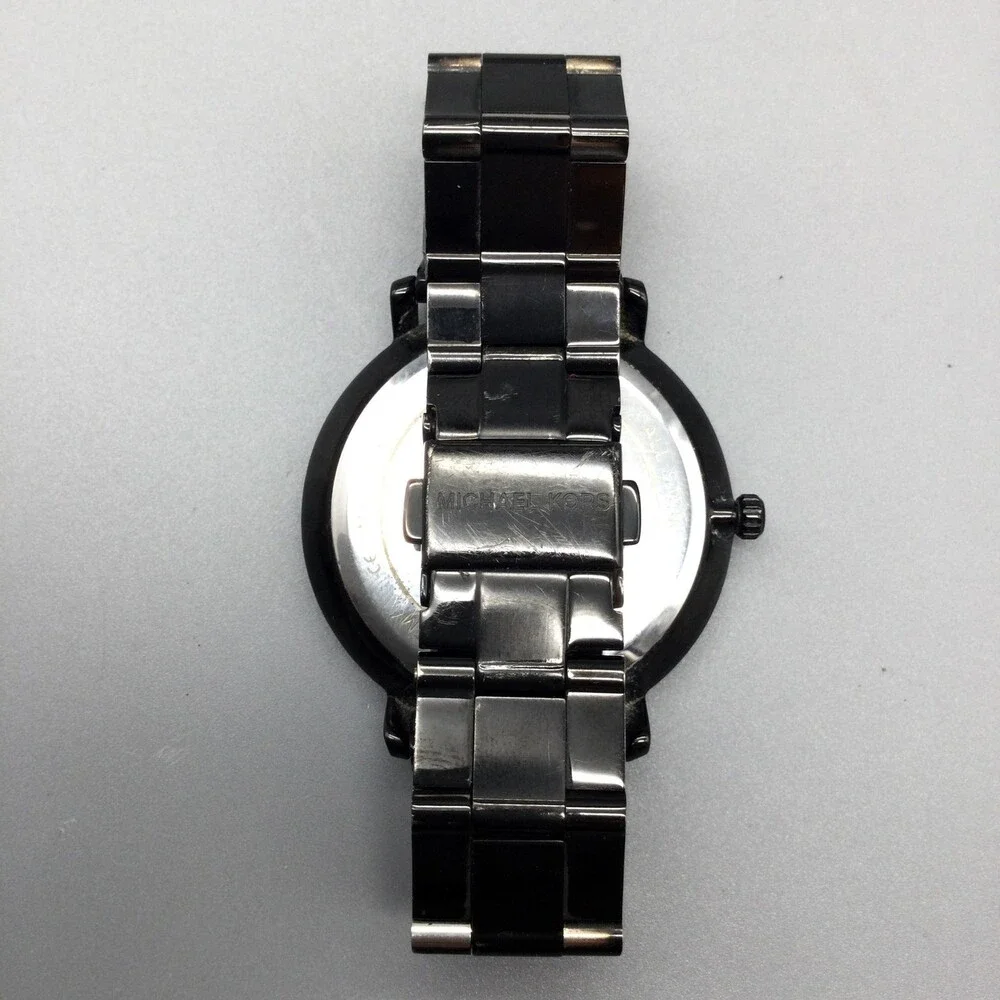 Michael Kors Jaryn Womens Watch 38mm Black Dial Crystals MK-3546 New Battery 6" - Picture 9 of 15